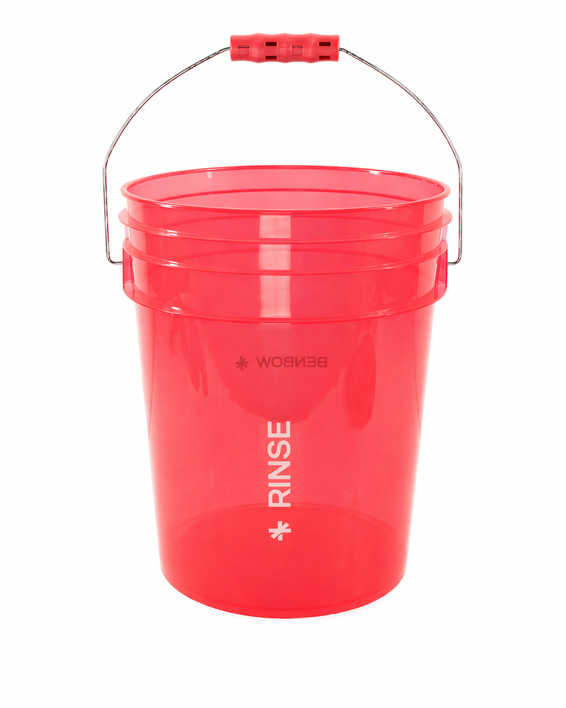 BenBow Czerwone wiadro detalingowe 20L Rinse i miarka + czerwony separator