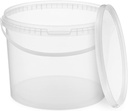 BenBow Transparentes Eimer 5L (E5T) mit Lebensmitteldeckel
