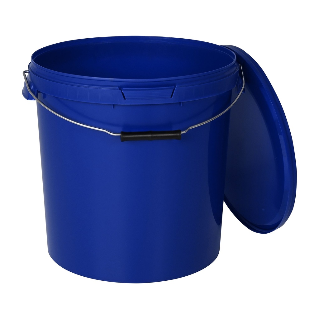 Benbow Wiaderko Niebieskie 20L ( E20BL ), z pokrywą na żywność, z metalowa raczka