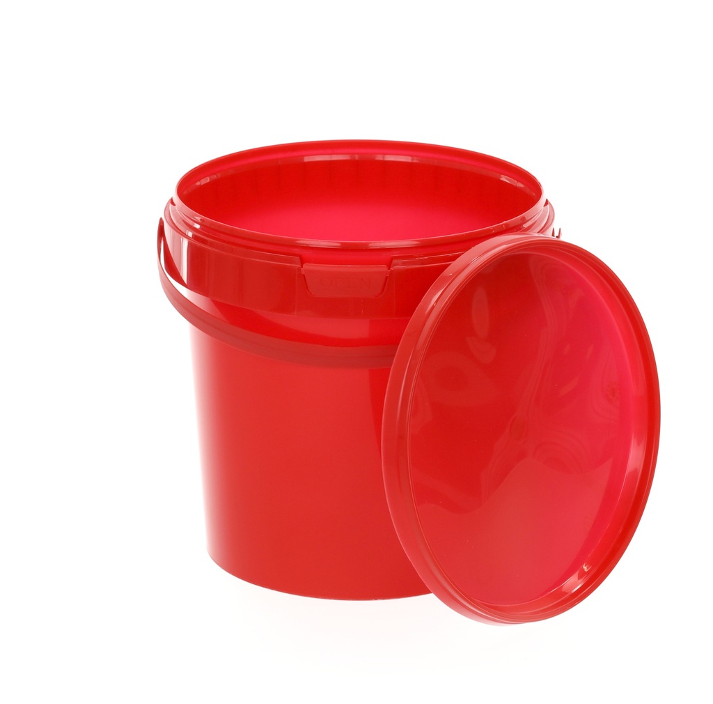 BenBow Eimer Rot 1L (E1RO), mit Lebensmitteldeckel