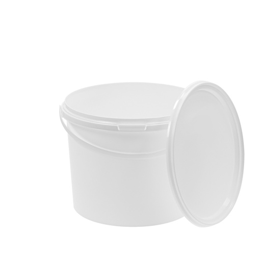 Benbow 3L White Food Grade Bucket with Lid - E3W