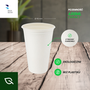 BenBow 002002 - Jednorazowe Białe Kubki z Trzciny Cukrowej 400 ml