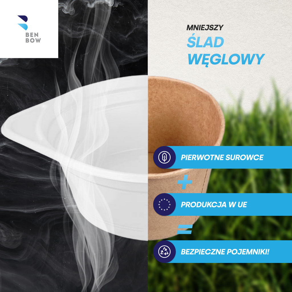 BenBow 002028 - Pojemnik Papierowy Jednorazowy 500 ml (FI 110 mm)