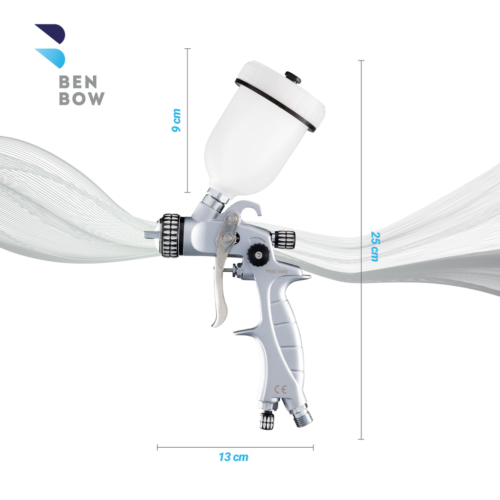 Benbow 000092 PK60 Mini - Pistolet lakierniczy, 0.5mm aerograf