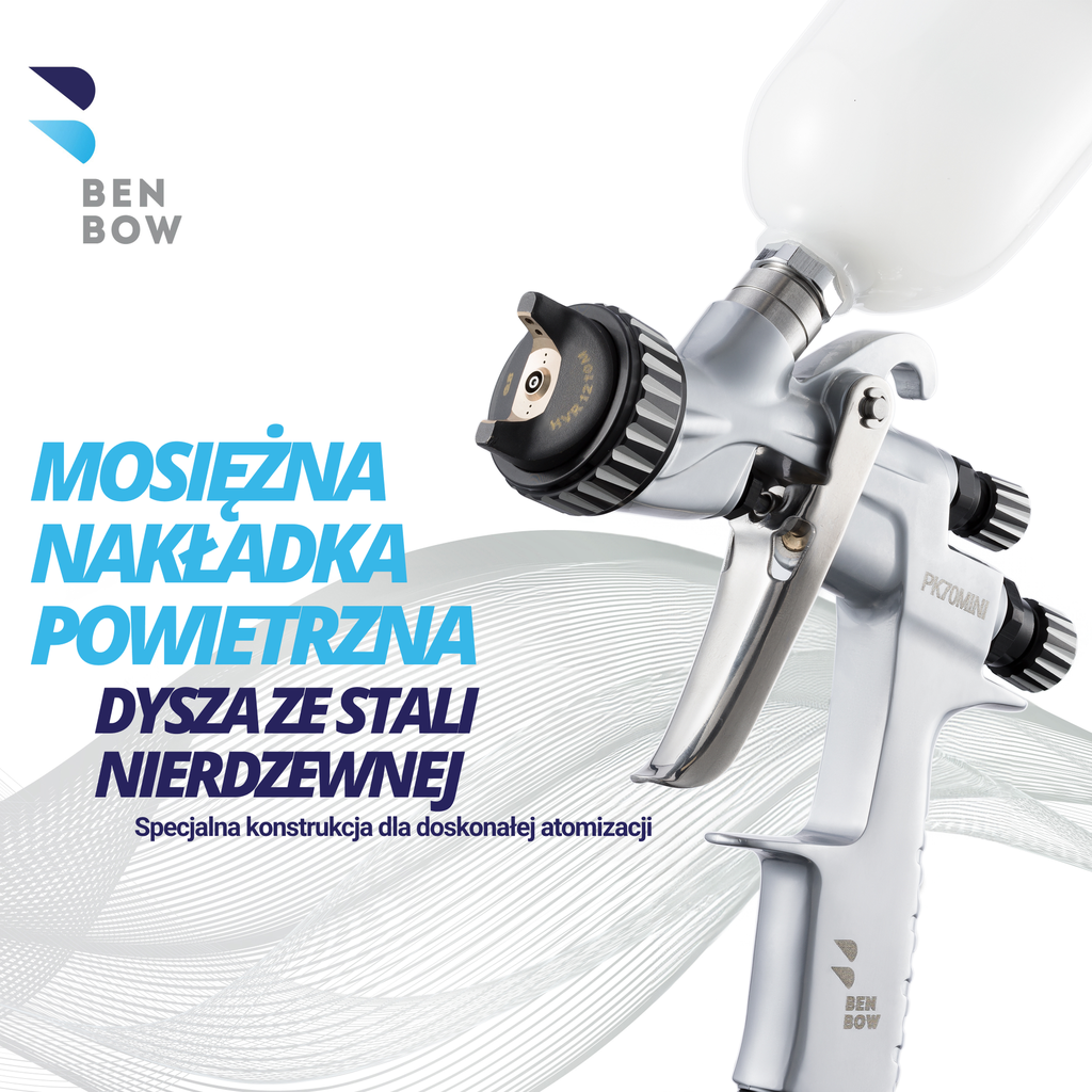 Benbow PK70 mini 1,0 Pistolet lakierniczy do zaprawek