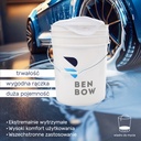 Benbow - Białe wiadro 20L detalingowe z czarnym separatorem