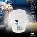 Benbow - Białe wiadro 20L detalingowe z czarnym separatorem