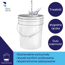 Benbow -Białe wiadro 20LBlanko (bez logo) + czarny separator