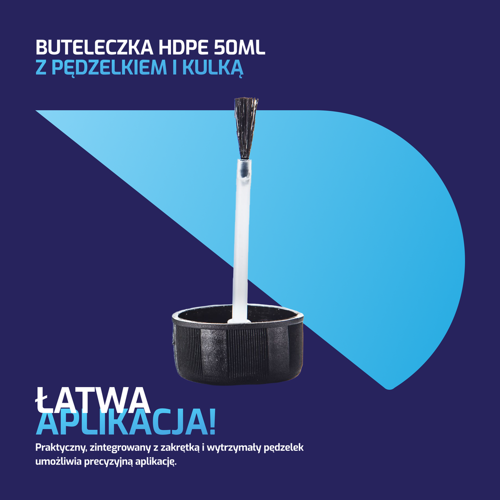Butelka 0,05 L z nakretka+pedzelek