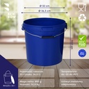Benbow Wiaderko Niebieskie 30L ( E30BL ), z pokrywą na żywność