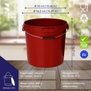Benbow Wiaderko Czerwone 30L ( E30RO ), z pokrywą na żywność