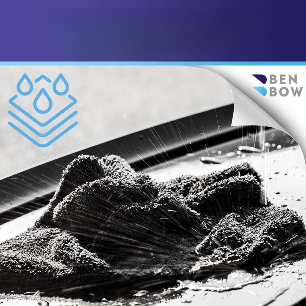 BenBow 027 Mikrofibra bezszwowa, szara 40x40cm, do detailingu