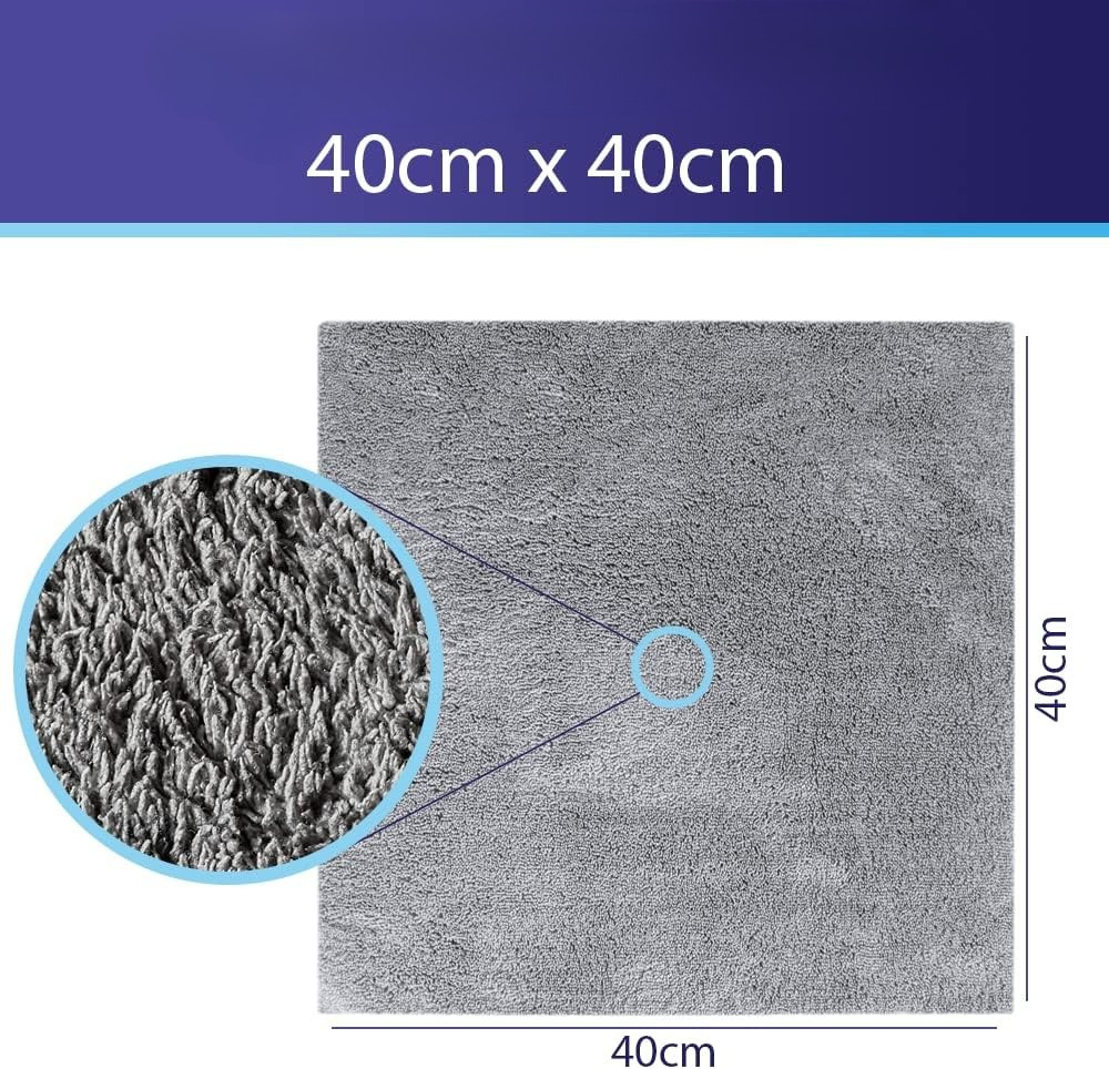 BenBow 027 Mikrofibra bezszwowa, szara 40x40cm, do detailingu