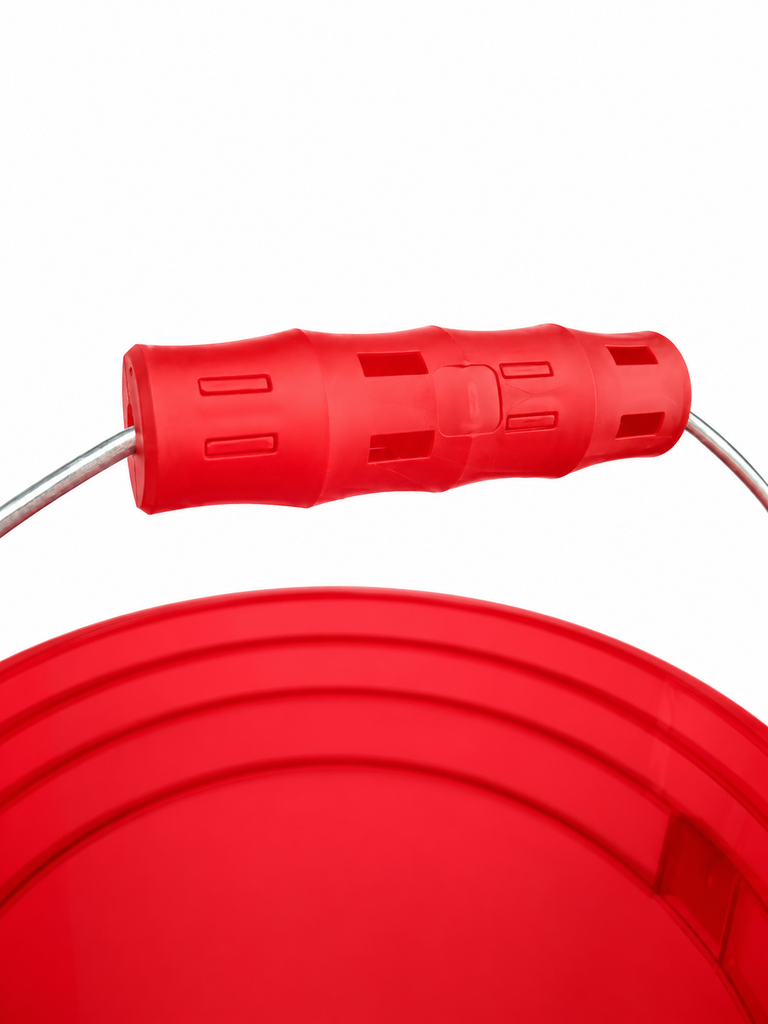 BenBow Czerwone wiadro detalingowe 20L Rinse i miarka + czerwony separator