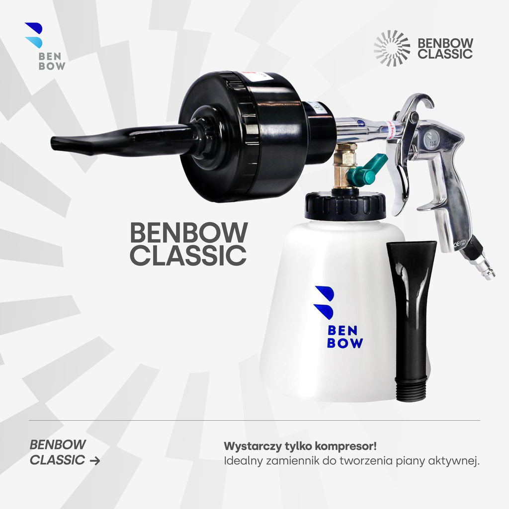 Benbow 000012 Classic - Pianownica pneumatyczna, efektywne mycie wstępne