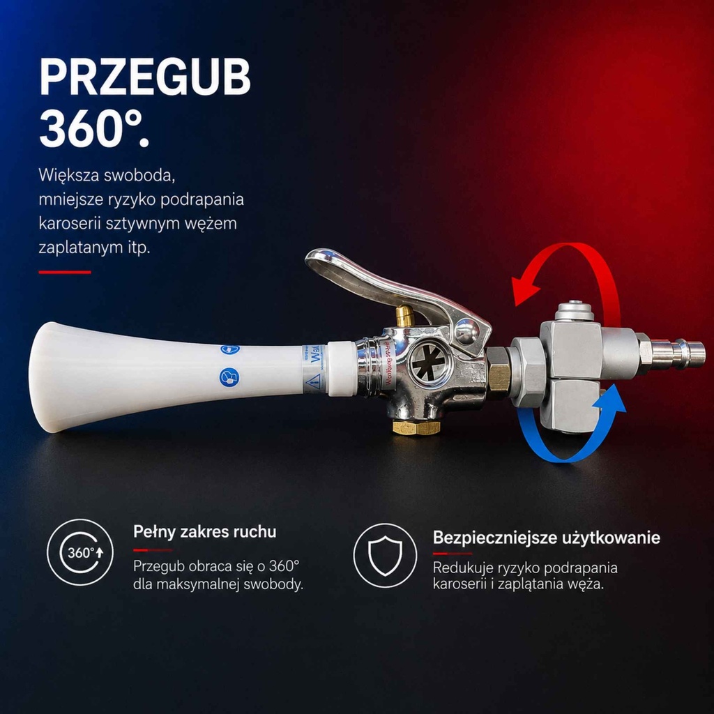 BenBow 009 Classic - pistolet przedmuchowy z przegubem 360°