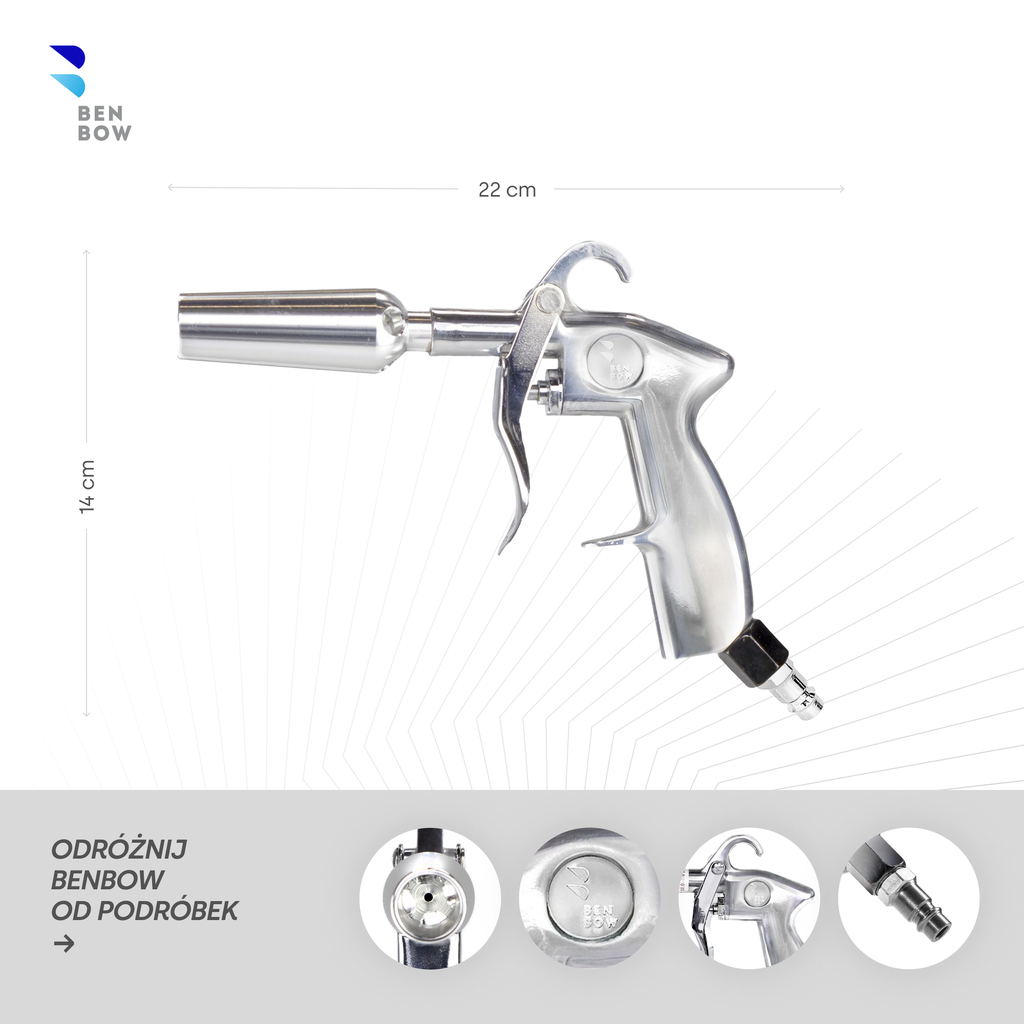 Benbow 000050 Classic - Pistolet na sprężone powietrze, aluminiowa obudowa.