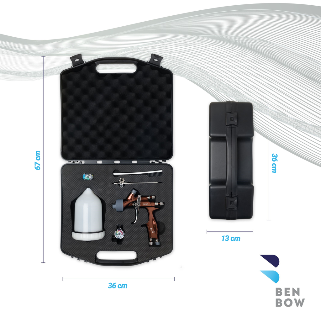 Benbow 000070 PK80 - Pistolet lakierniczy MP 1.3mm, walizka.