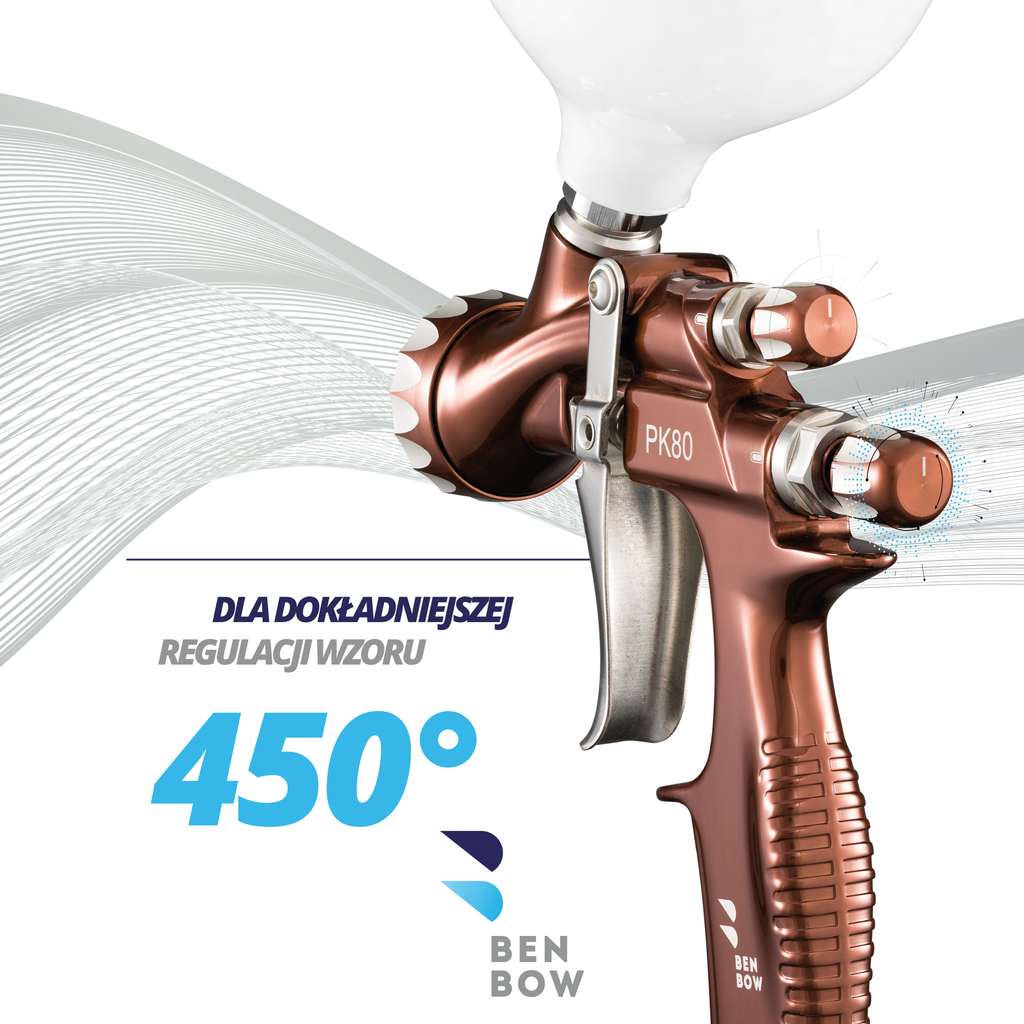 BenBow PK80 - Pistolet lakierniczy, dysza 1,2 mm MP | BENBOW Polska