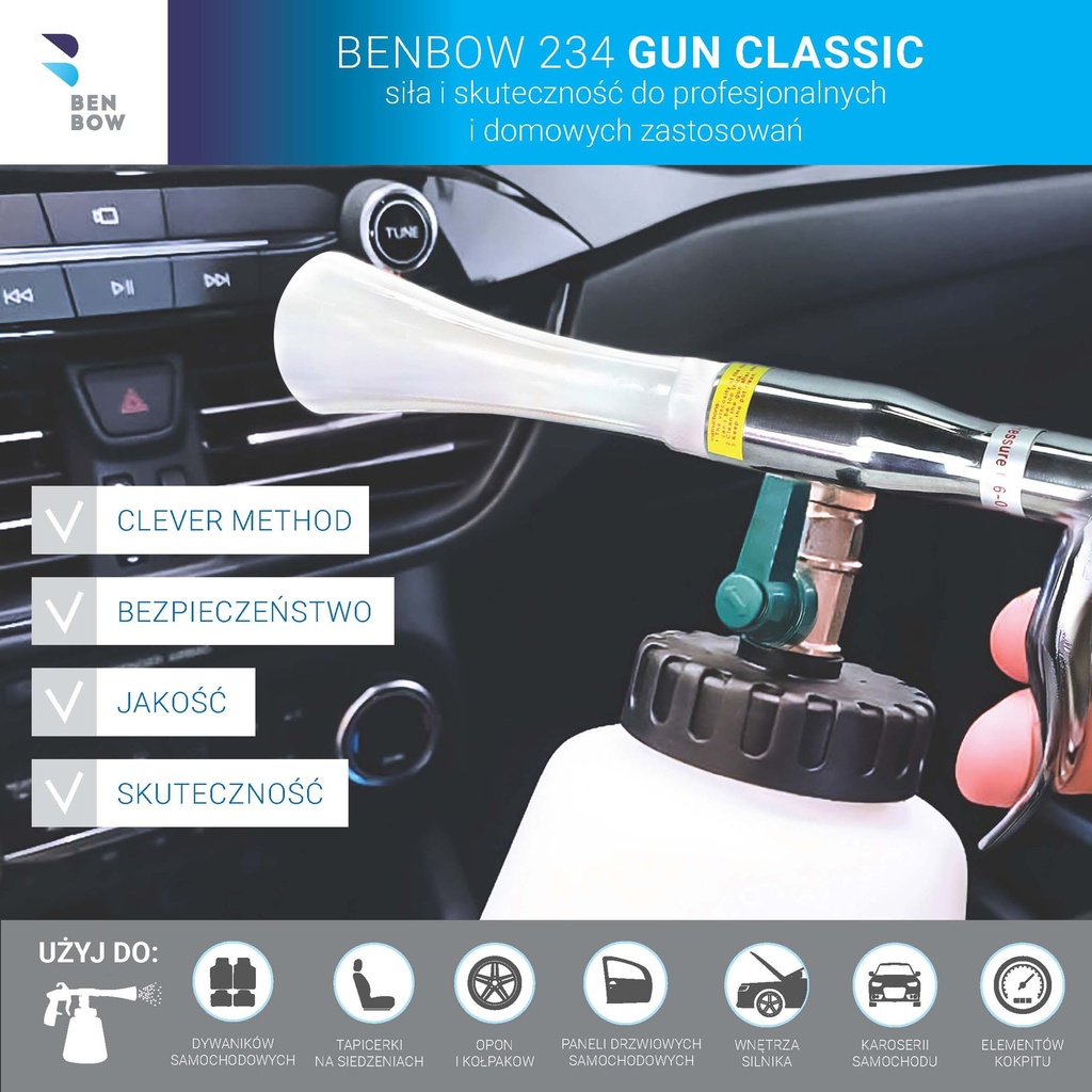 Benbow 000234 Classic - Pistolet czyszczący plus 3x Tuba