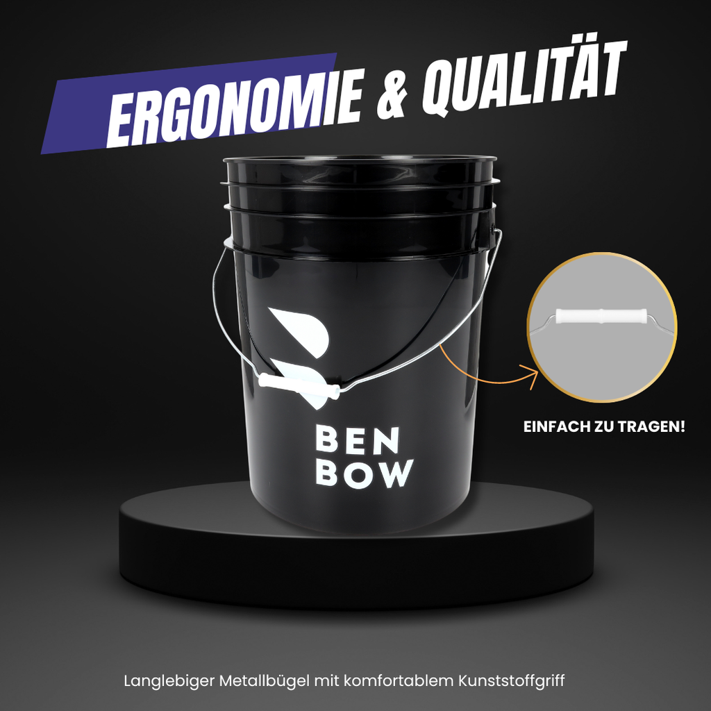 Benbow - Czarne wiadro 20L z czarnym separatorem - Paleta - 152