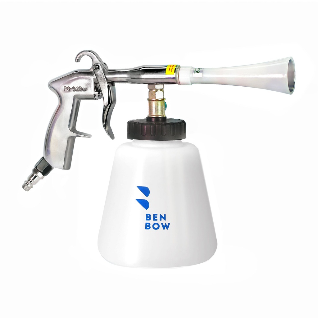 BenBow Classic compressed air pistol - effectively removes dirt while cleaning the car interior - with a 1-liter container for cleaning agent.