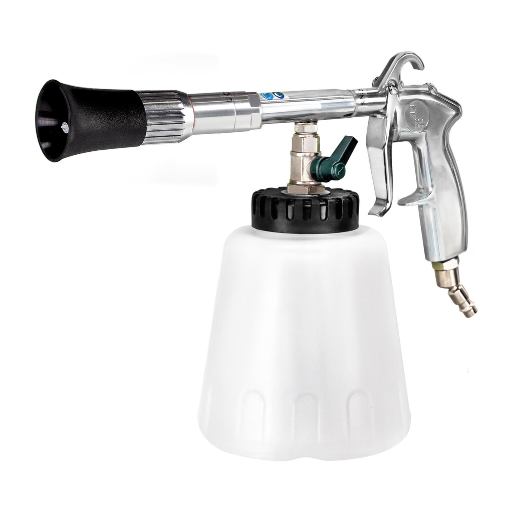 BenBow Professional compressed air cleaning gun PRO Black Storm - with flow regulator, rotating plug connection - for precise, touchless cleaning of passenger cars, trucks, buses - also for blowing out.
