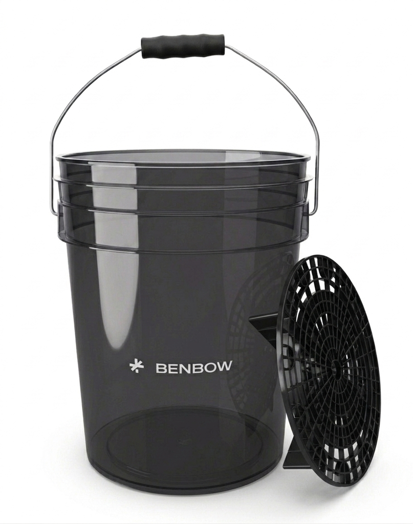 BenBow Czarne wiadro detalingowe 20L Wheels i miarka + czarny separator