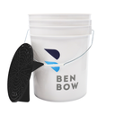 Benbow - Weißer 20L Eimer mit schwarzem Separator