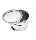 Metal bucket 10l + lid with a ring