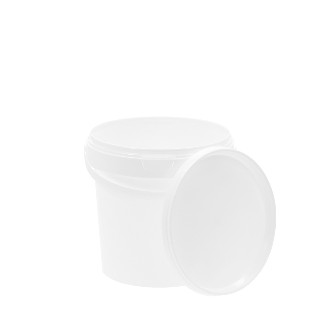 BenBow White Bucket 1L (E1W), with food lid