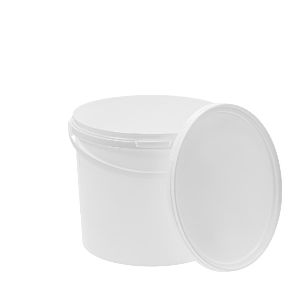 Benbow E5W - 5l White bucket with lid for food.