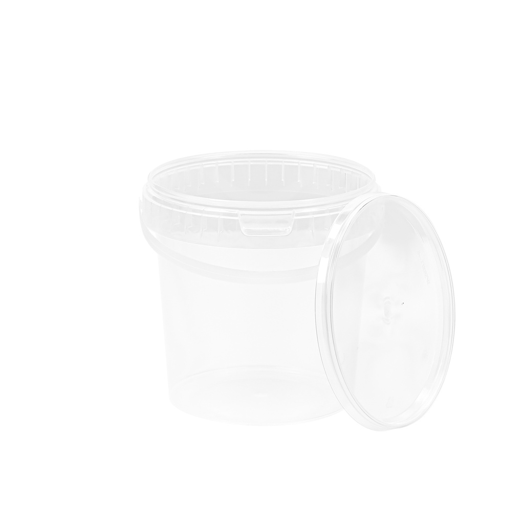 Benbow Eimer 1L Transparent E1T mit Deckel für Lebensmittel
