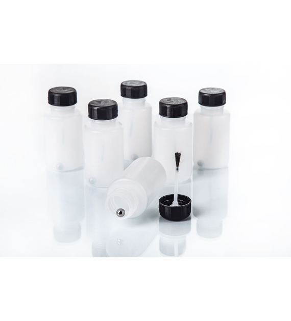 Flasche 0,05 L mit Deckel + Pinsel