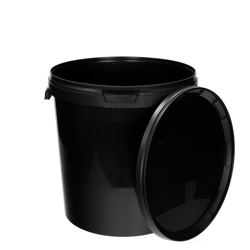 Benbow Eimer 30L Schwarz E30S mit Deckel für Lebensmittel