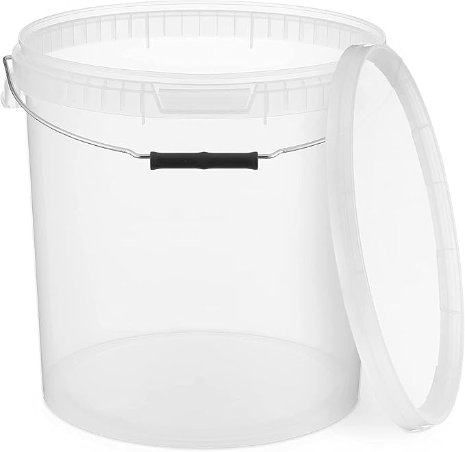 BenBow Transparent Eimer 20L (E20T), mit Lebensmitteldeckel