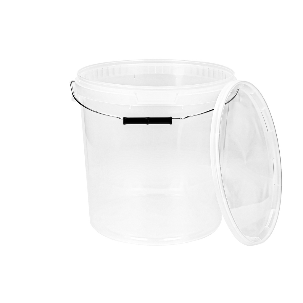 Benbow Bucket 20L Transparent E20T with lid for food