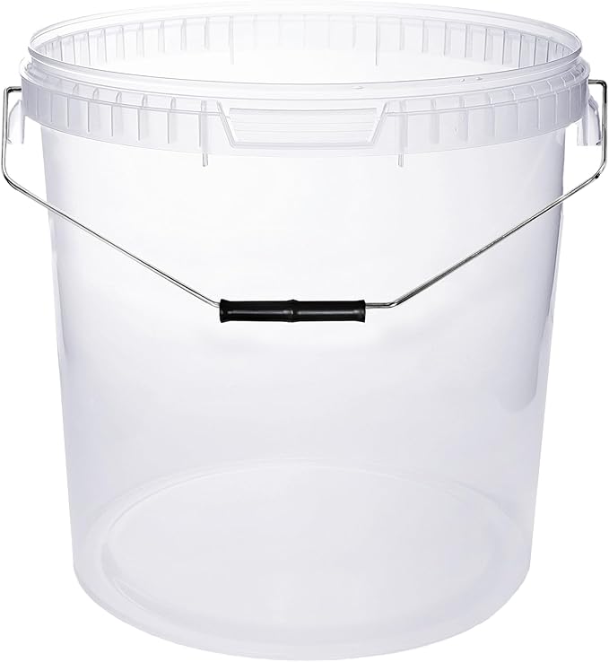 BenBow Transparent Eimer 30L (E30T) mit Lebensmitteldeckel