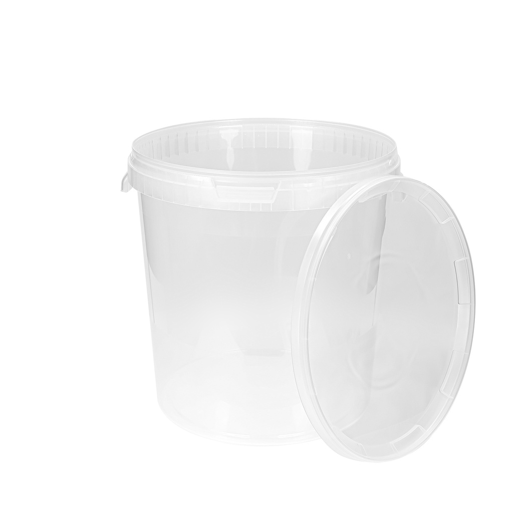 Benbow Eimer 30L Transparent E30T mit Deckel für Lebensmittel