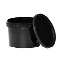 BenBow Eimer Schwarz 0,5L ( E05S ), mit Lebensmittelverschluss