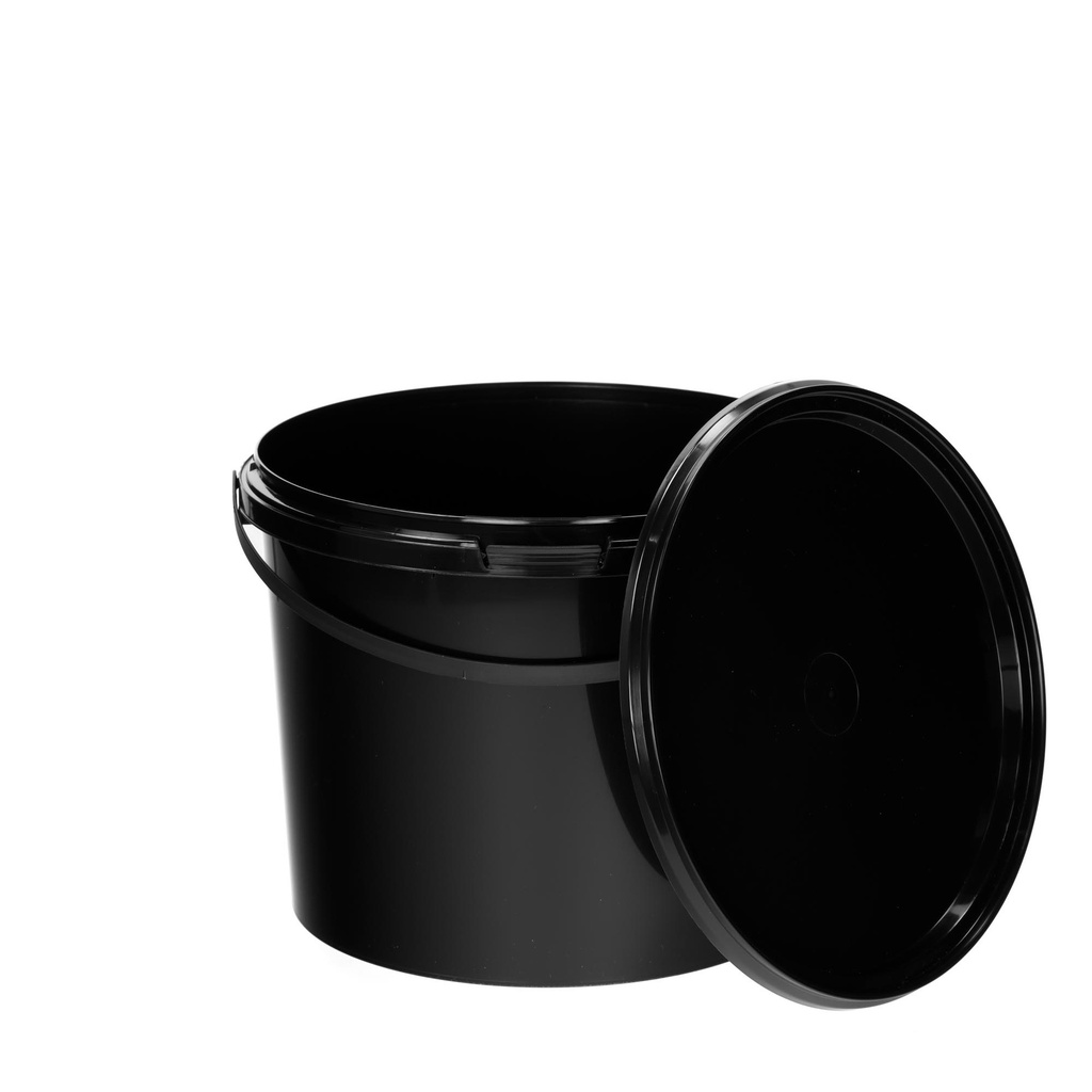 Benbow Eimer 3L Schwarz E3S mit Deckel für Lebensmittel