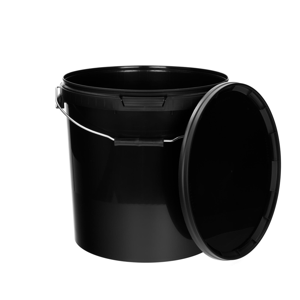 Benbow Eimer 20L Schwarz E20S mit Deckel für Lebensmittel