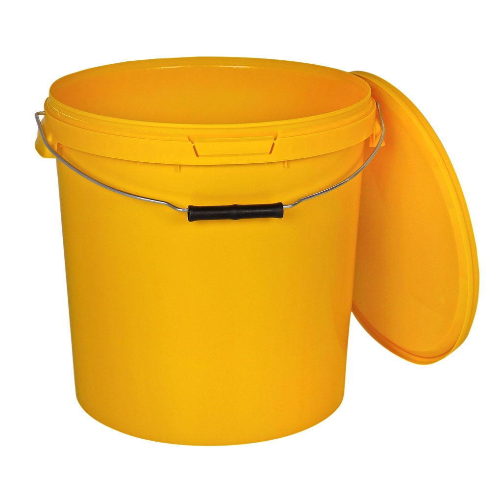 BenBow Gelbes Eimer 20L (E20GE), mit Lebensmittelabdeckung