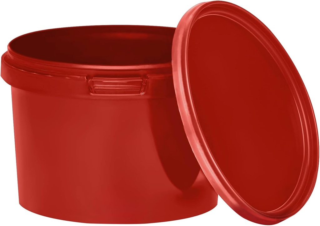 BenBow Red Bucket 0.5L (E05RO), with food lid
