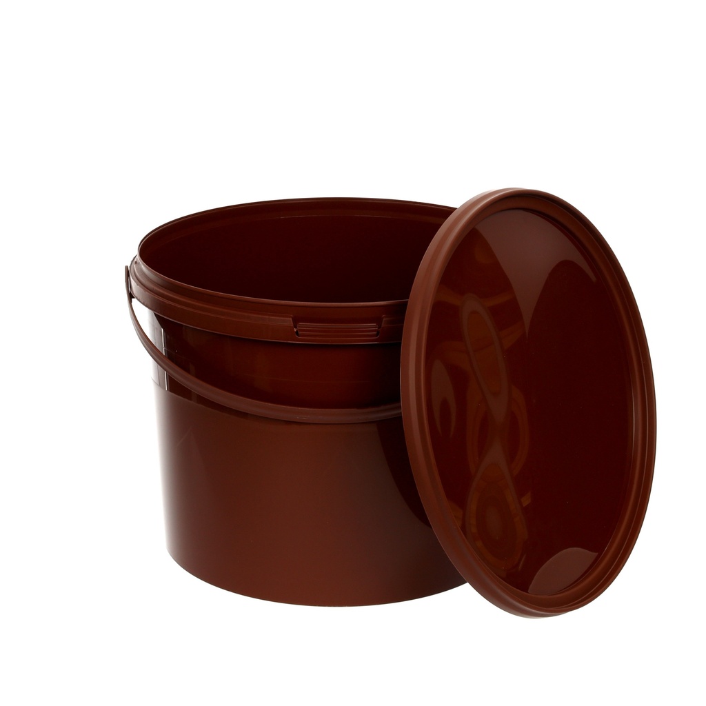 Benbow Food Bucket with Lid 10L Brown - E10BR