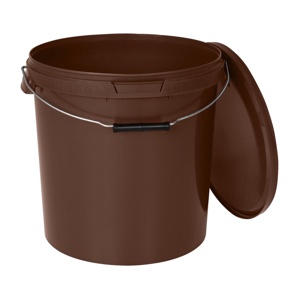 BenBow Brown Bucket 20L (E20BR), with food lid