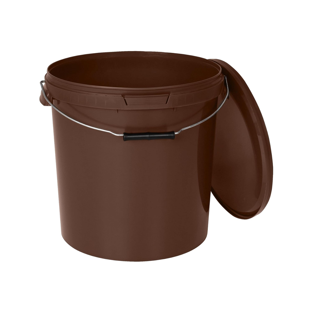 BenBow Brown Bucket 30L (E30BR), with food lid