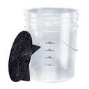 Benbow - Transparentne wiadro 20LBlanko (bez logo)+ czarny separator
