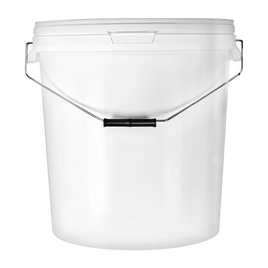 Benbow Wiaderko Białe 30L ( E30W-MR ), z pokrywą na żywność, z metalowa raczka