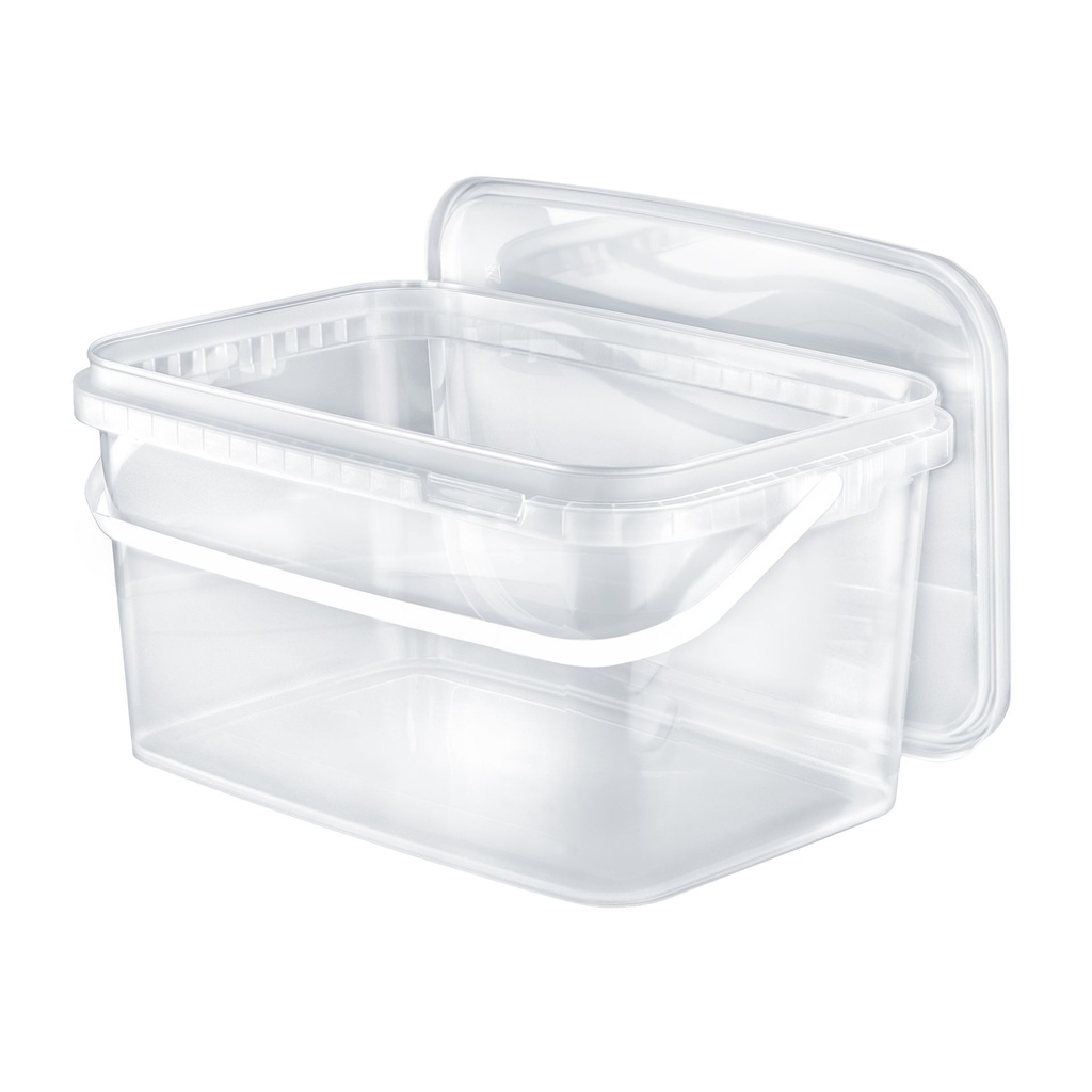 BenBow Rectangular Container Transparent 5L (P5L), with food lid